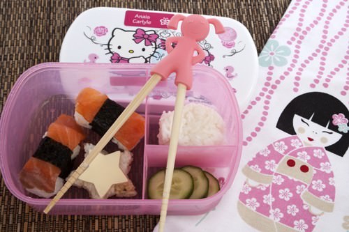 Anais finished sushi bento box
