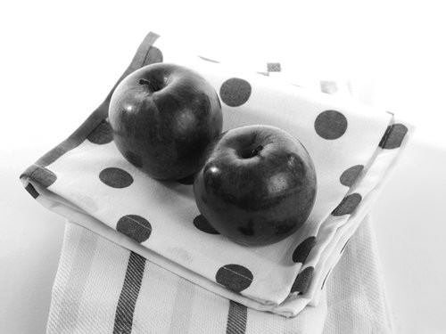 Black and white apples. black and white wednesday