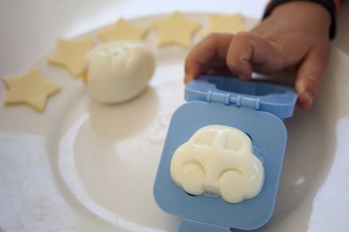 Egg molded into a car