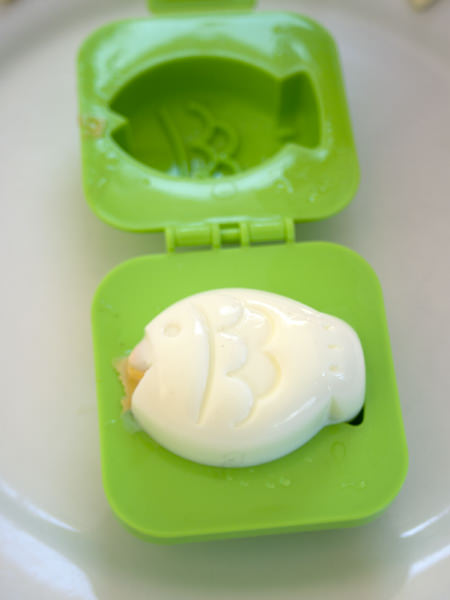 Egg molded into a fish