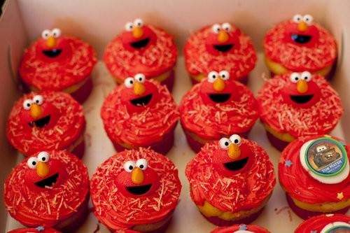 Elmo Cupcakes made with love
