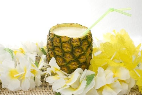 Pina Colada in a pineapple