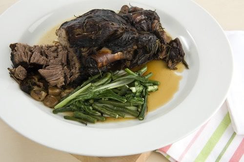 Slow cooked balsamic lamb roast Donna Hay