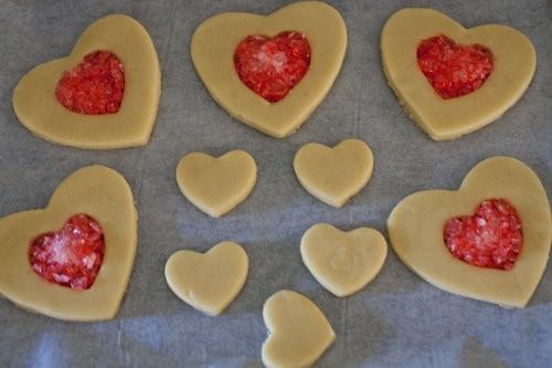 Stained Glass Heart Biscuits