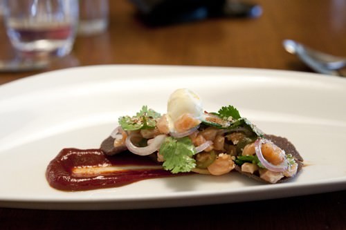 Salmon Cerviche w Chiptle Glaze