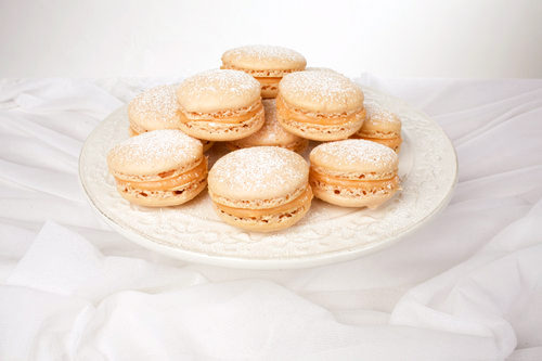 Orange Macaron on White Orange Macaron on White
