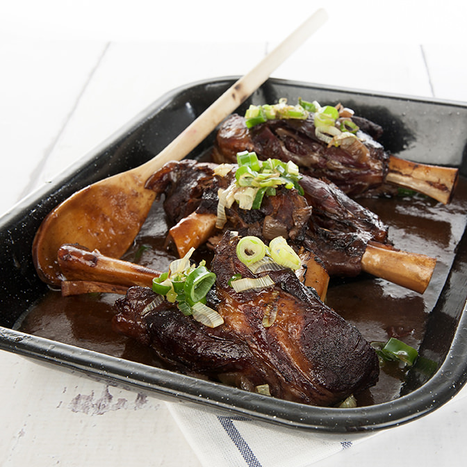 Slow Cooked Lamb Shanks