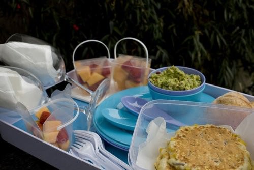 Corn Fritters & Fruit Salad Baskets Corn Fritters & Fruit Salad Baskets