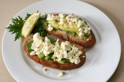 Avocado and feta ciabatta