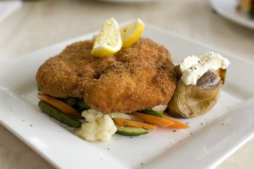 Chicken Schnitzel at The Federal Hotel Bellingen Chicken Schnitzel at The Federal Hotel Bellingen