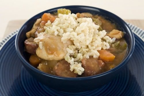 Chicken and chorizo gumbo, slow cooker, easy gumbo