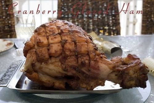 Cranberry glazed ham