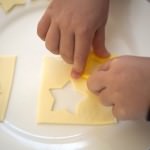 Cutting shapes from cheese