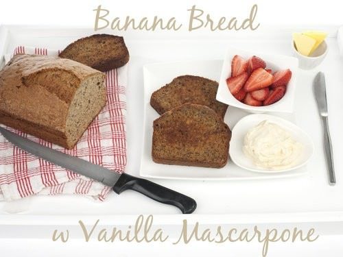 Grilled Banana Bread and mascarpone