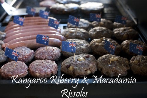 Kangaroo Rissoles with Riberry and Macadamia