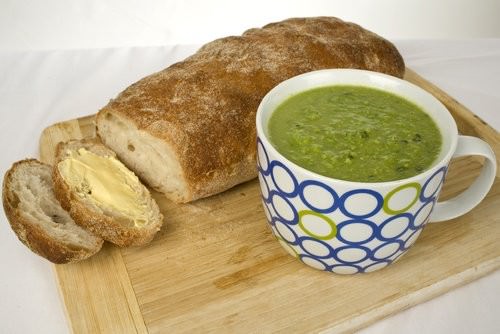 Easy Pesto Pea Soup