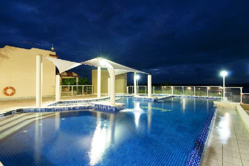 Rydges Port Macquarie Pool at night Rydges Port Macquarie Pool at night