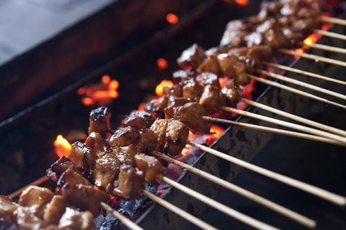 tempe satay sticks, balinese cooking school, bali, chicken skewers