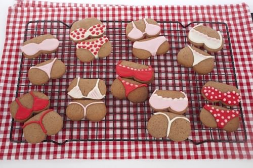 Bikini and Bums Cookies Iced Sugar Cookies