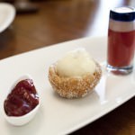 Fried Coconut Tamale w coconut ice-cream