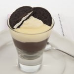 Velvety smooth triple layer of chocolate and Oreo dessert.