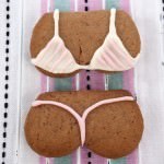 Pink Striped Bikini Sugar Cookies
