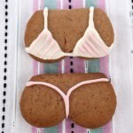 Pink Striped Bikini Sugar Cookies