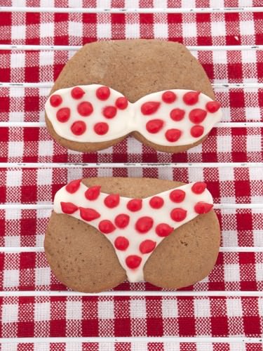 Red Dotted Bikini Sugar Cookie