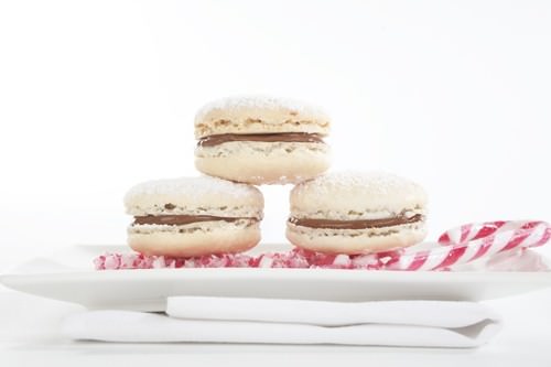 Chocolate & Mint Macarons