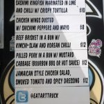Eat Art Truck Menu