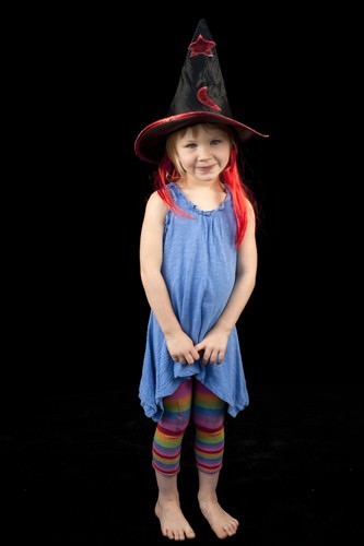 The Cutest Witch of all! colourful witches costume for Halloween