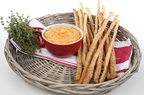 Parmesan & Thyme Grissini w Spicy Chili Aioli Parmesan & Thyme Grissini w Spicy Chili Aioli