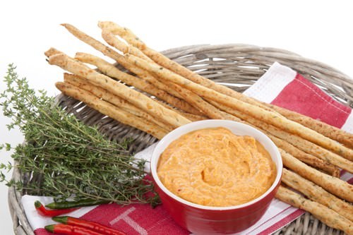 Parmesan & Thyme Grissini w Spicy Chili Aioli Parmesan & Thyme Grissini w Spicy Chili Aioli