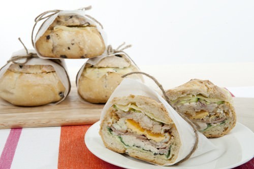 Chicken Caesar Muffuletta Roll Chicken Caesar Muffuletta Roll