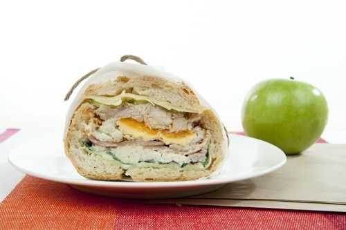 Layered Chicken Muffuletta Layered Chicken Muffuletta for lunch