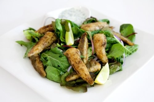 Julie Goodwins Lemon Caper Flathead Salad