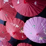 Pretty Umbrellas hanging in Chinatown Singapore