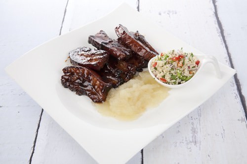 Sticky Pork Ribs with Apple Sauce