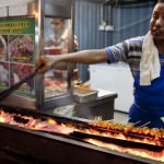 Sate Stick over coals in Penange