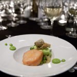 Sous Vide Salmon and pea mousse