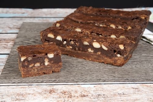 Mocha Macadamia Double Chocolate Brownies