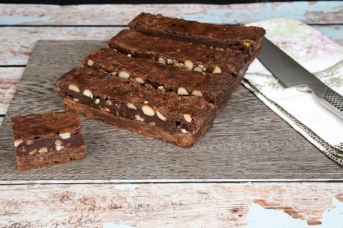 Mocha Macadamia Double Chocolate Brownies