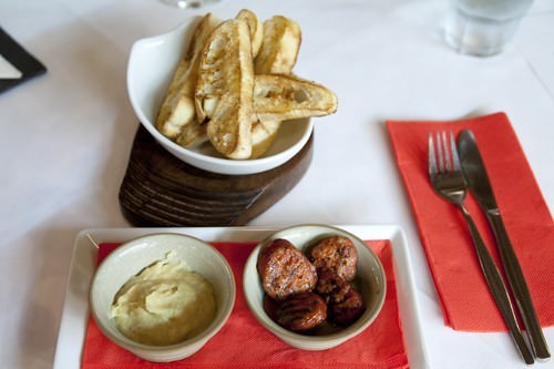 Chorizo Platter & White Bean Dip w Toasted Sourdough