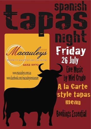 Macauleys Tapas Evening