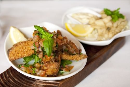 Crumbed Garfish with Salsa