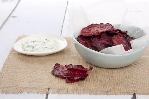 Beetroot Chips and Dips