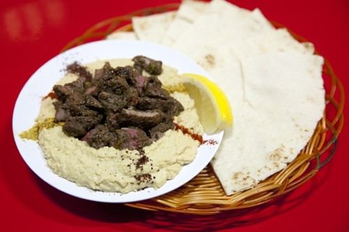 Haji St Narmai Cafe Hummus Bil Laham