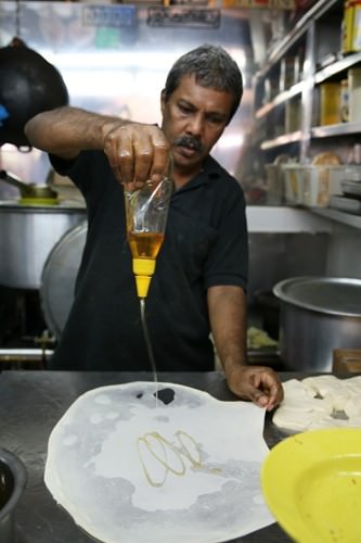Making Honey Roti Canai