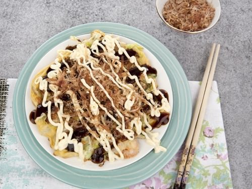 Seafood Osaka Style Okonomiyaki