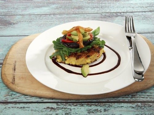 Corn and Polenta Stack